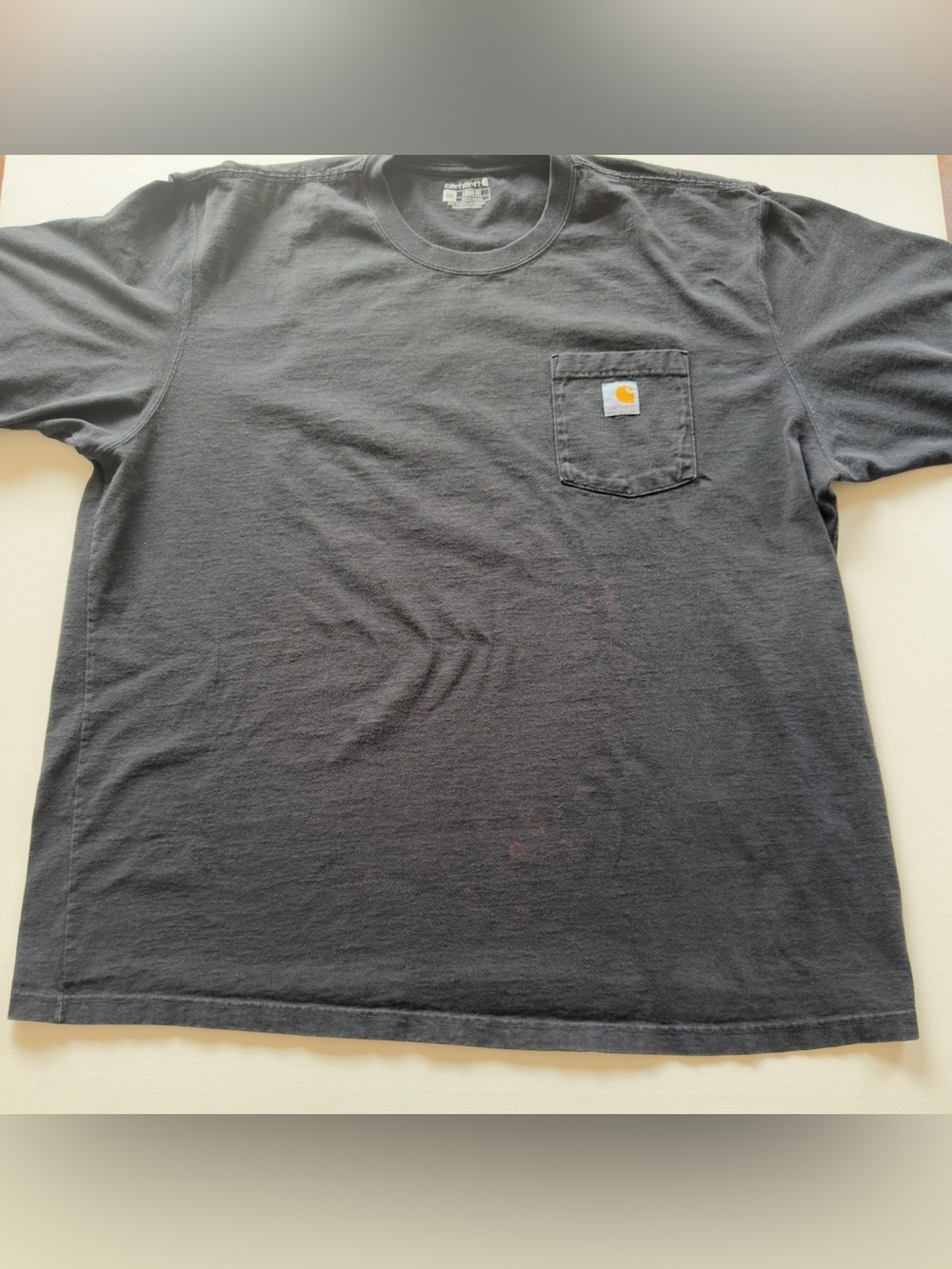 Used Men's Carhartt Black Pocket T-Shirt Size 2XL (M)